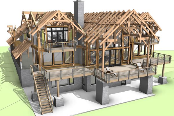 Osprey-Point-Invermere=British-Columbia-Canadian-Timberframes-Design-Exploded-Timber
